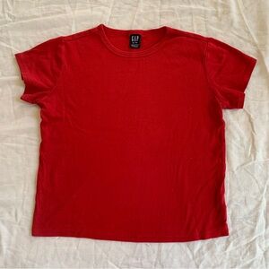 Vintage Early 2000s GAP Red Baby Tee Short Sleeve T-Shirt